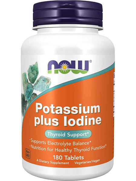 NOW Foods, Potassium plus Iodine, 180 tablets