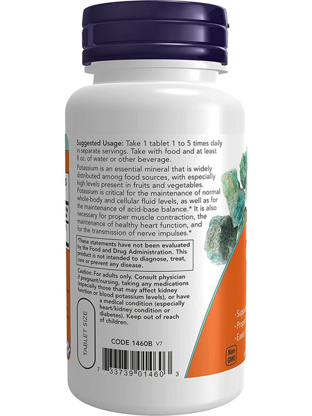 NOW Foods, Potassium Gluconate 99 mg, 100 tablets