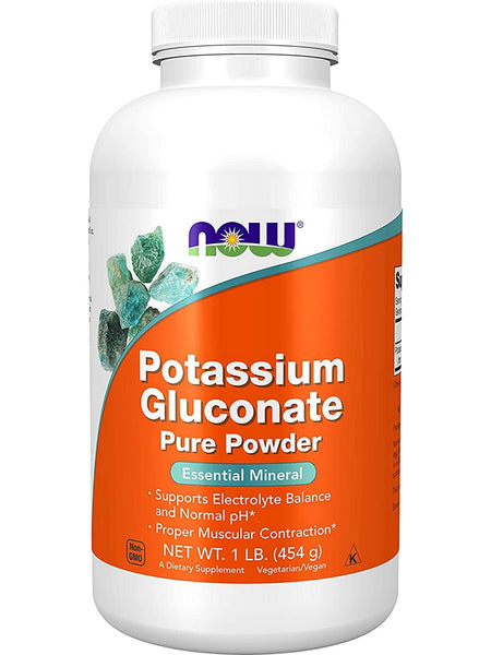 NOW Foods, Potassium Gluconate Pure Powder, 1 lb