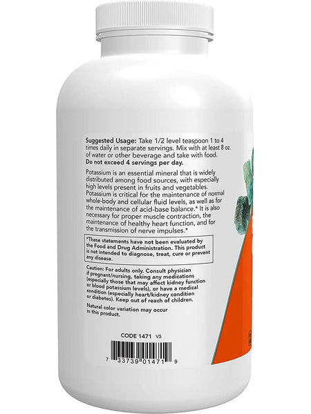 NOW Foods, Potassium Gluconate Pure Powder, 1 lb