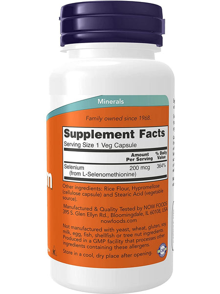 NOW Foods, Selenium 200 mcg, 90 veg capsules