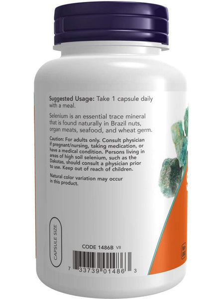 NOW Foods, Selenium 200 mcg, 180 veg capsules