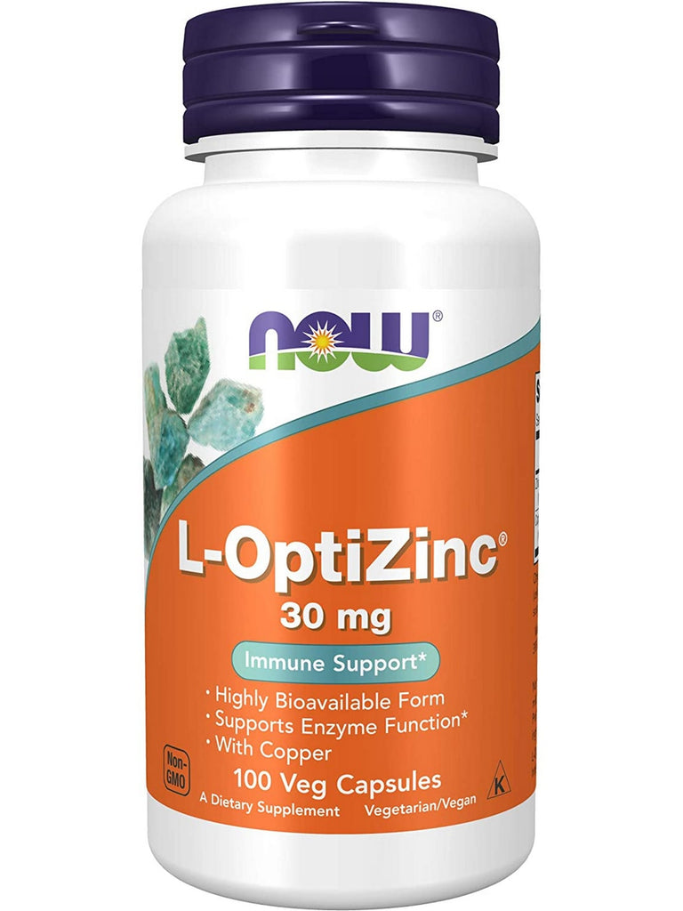 NOW Foods, L-OptiZinc® 30 mg, 100 veg capsules