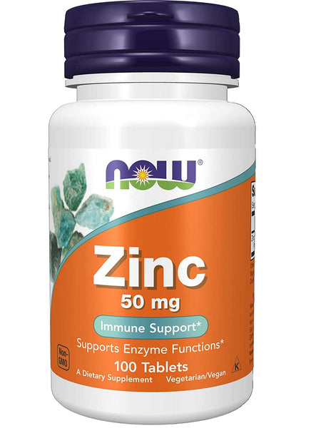 NOW Foods, Zinc 50 mg, 100 tablets