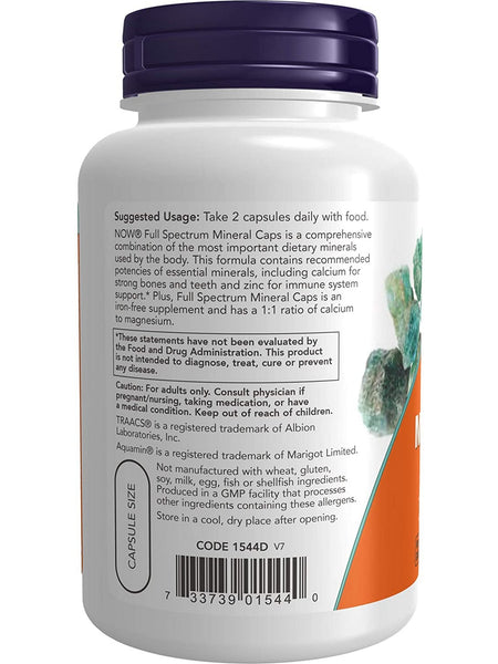NOW Foods, Full Spectrum Mineral Caps, 120 veg capsules