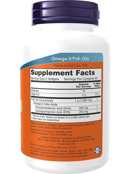 NOW Foods, DHA-250, 120 softgels