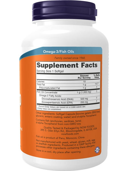 NOW Foods, DHA-500, Double Strength, 180 softgels