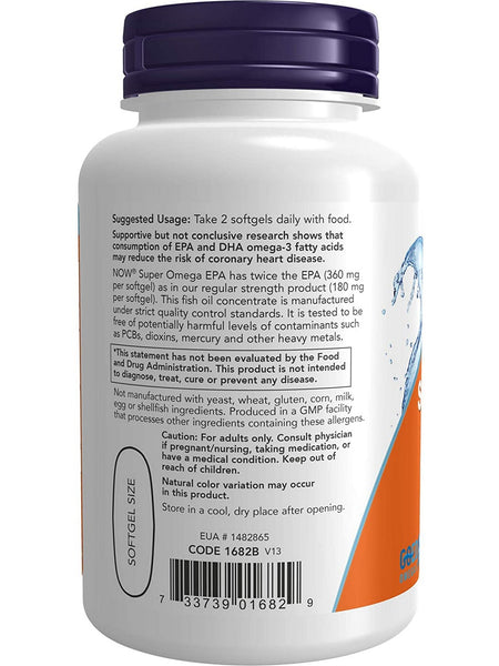 NOW Foods, Super Omega EPA, Double Strength, 120 softgels