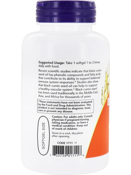 NOW Foods, Black Cumin Seed Oil 1000 mg, 60 softgels