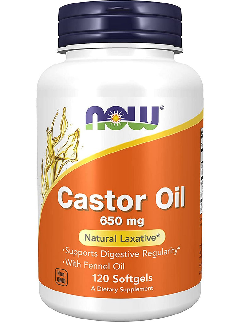 NOW Foods, Castor Oil 650 mg, 120 softgels
