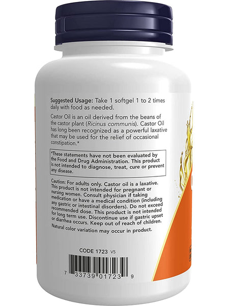 NOW Foods, Castor Oil 650 mg, 120 softgels