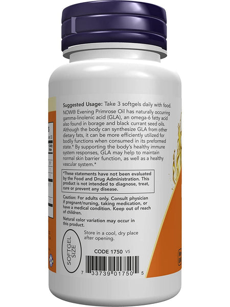 NOW Foods, Evening Primrose Oil 500 mg, 100 softgels