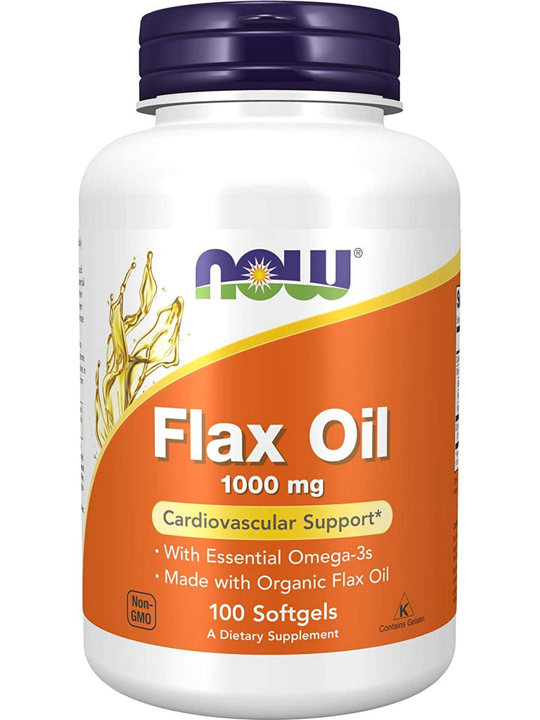 NOW Foods, Flax Oil 1000 mg, 100 softgels