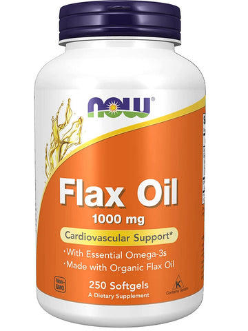 NOW Foods, Flax Oil 1000 mg, 250 softgels
