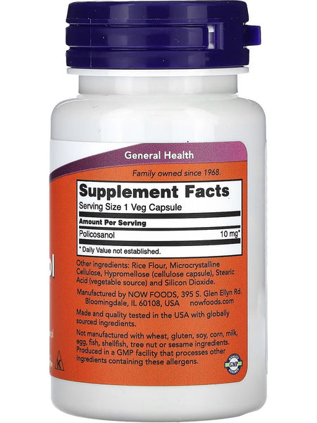 NOW Foods, Policosanol, 10 mg, 90 Veg Capsules