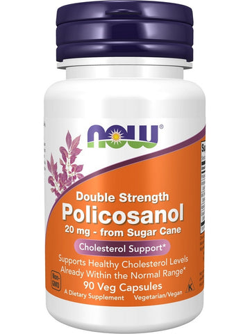NOW Foods, Policosanol, Double Strength 20 mg from Sugar Cane, 90 veg capsules