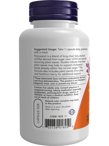 NOW Foods, Policosanol, Extra Strength 40 mg from Sugar Cane, 90 veg capsules