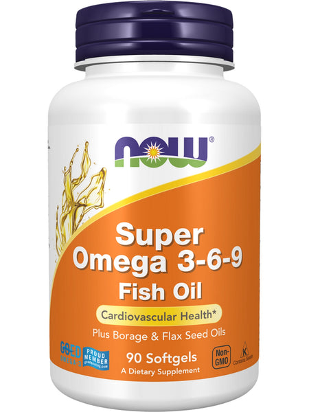 NOW Foods, Super Omega 3-6-9, 90 softgels