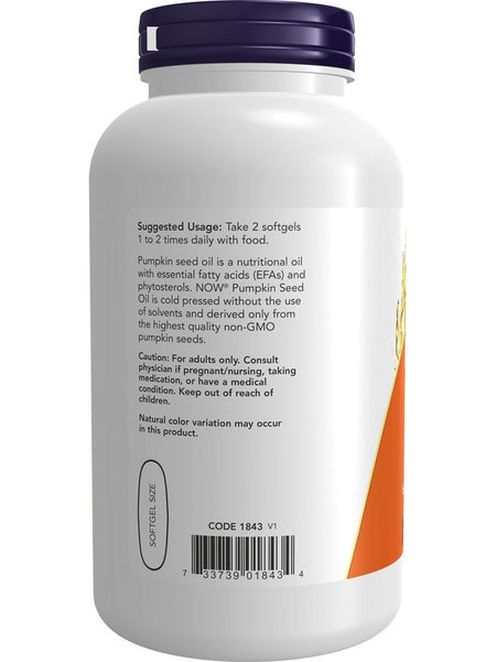 NOW Foods, Pumpkin Seed Oil 1000 mg, 200 softgels