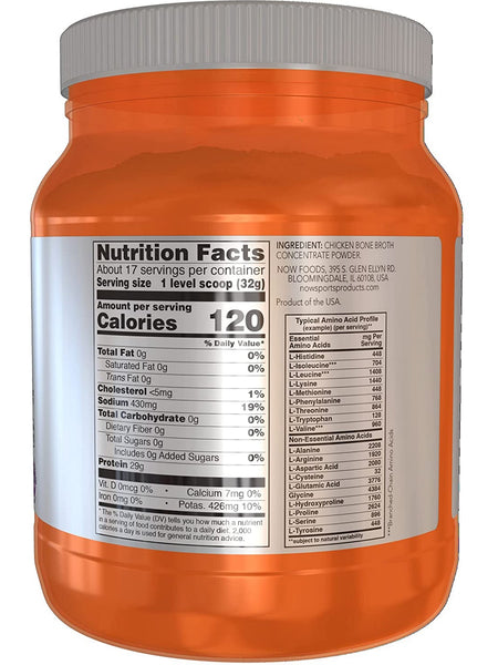 NOW Foods, Chicken Bone Broth Powder, 1.2 lb