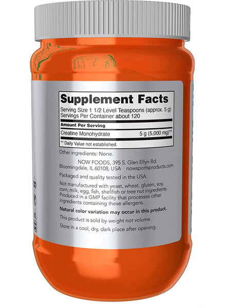 NOW Foods, Creatine Monohydrate, 21.2 oz
