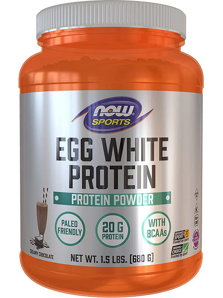 NOW Foods, Egg White Protein, Creamy Chocolate, 1.5 lbs
