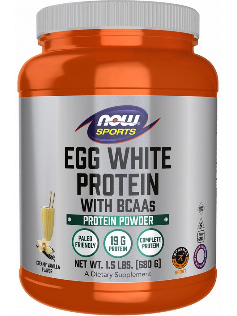 NOW Foods, Egg White Protein, Creamy Vanilla, 1.5 lbs