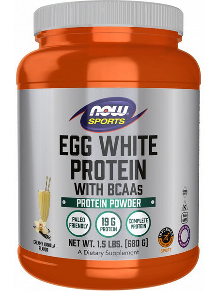 NOW Foods, Egg White Protein, Creamy Vanilla, 1.5 lbs