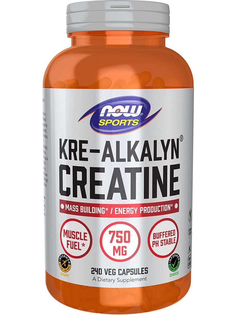 NOW Foods, Kre-Alkalyn® Creatine 750 mg, 240 veg capsules
