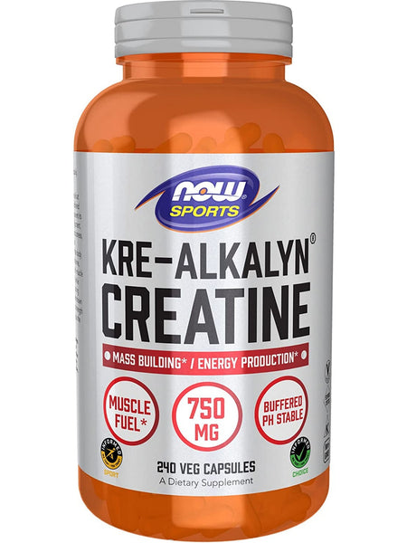 NOW Foods, Kre-Alkalyn® Creatine 750 mg, 240 veg capsules