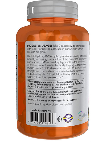 NOW Foods, HMB 500 mg, 120 veg capsules