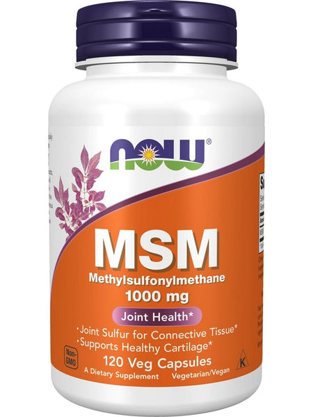 NOW Foods, MSM 1000 mg, 120 veg capsules