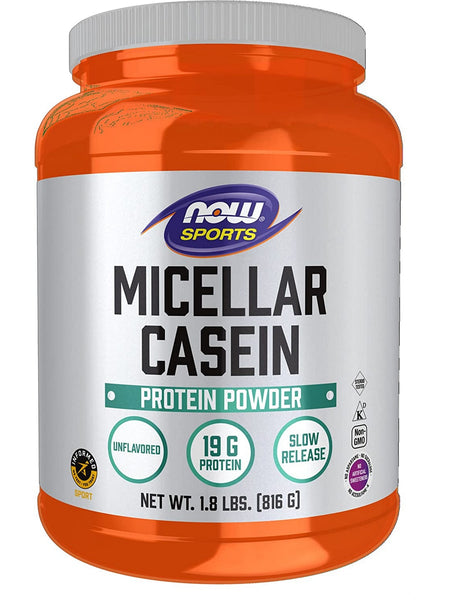 NOW Foods, Micellar Casein, Unflavored Powder, 1.8 lbs