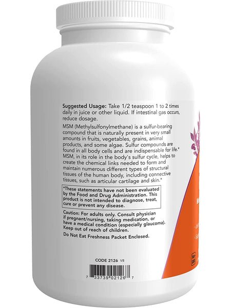 NOW Foods, MSM Powder Methylsulphonylmethane, 1 lb