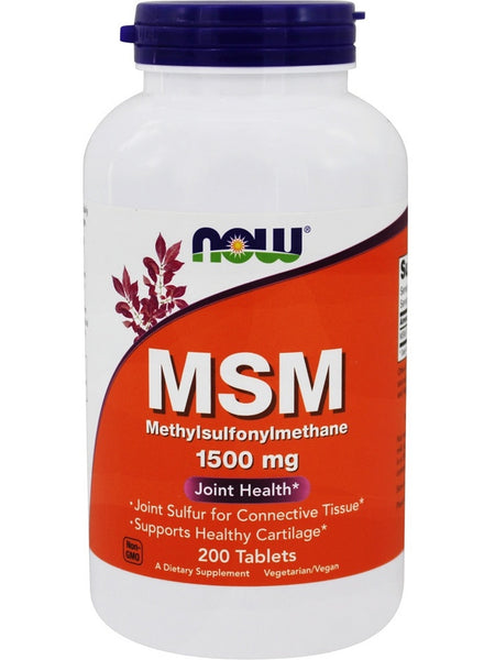 NOW Foods, MSM 1500 mg, 200 tablets