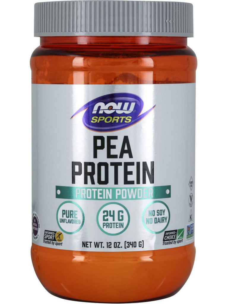 NOW Foods, Pea Protein, Pure Unflavored Powder, 12 oz