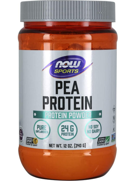 NOW Foods, Pea Protein, Pure Unflavored Powder, 12 oz