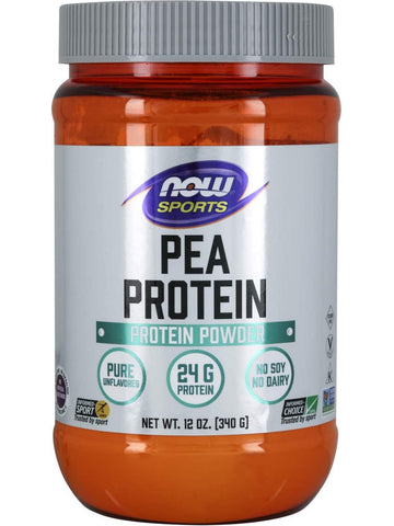 NOW Foods, Pea Protein, Pure Unflavored Powder, 12 oz