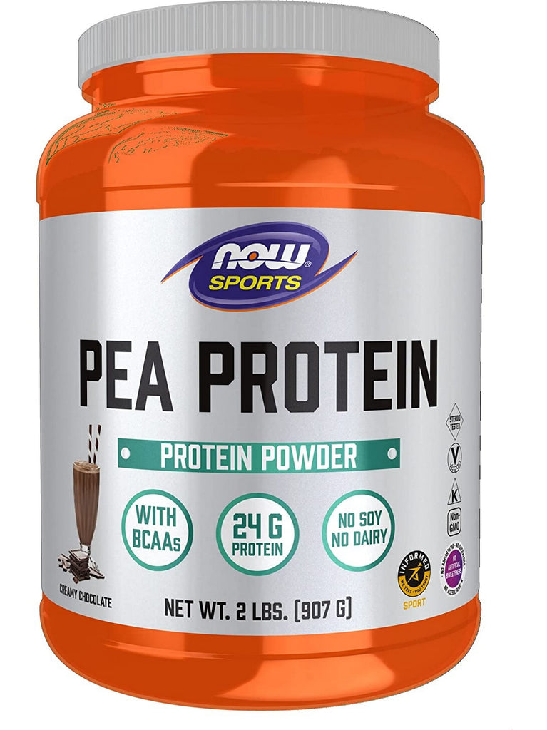 NOW Foods, Pea Protein, Creamy Chocolate Powder, 2 lbs
