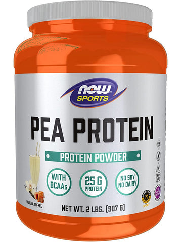 NOW Foods, Pea Protein, Vanilla Toffee Powder, 2 lbs