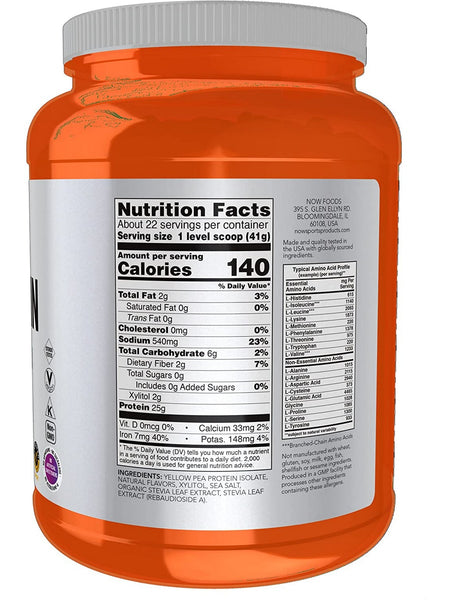 NOW Foods, Pea Protein, Vanilla Toffee Powder, 2 lbs