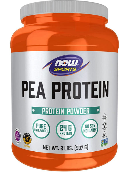 NOW Foods, Pea Protein, Pure Unflavored Powder, 2 lbs