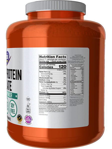 NOW Foods, Whey Protein Isolate, Creamy Vanilla Powder, 5 lbs