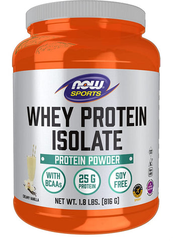 NOW Foods, Whey Protein Isolate, Creamy Vanilla Powder, 1.8 lbs