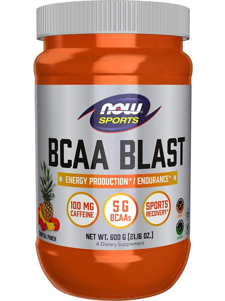 NOW Foods, BCAA Blast Powder, Tropical Punch Flavor, 600 grams