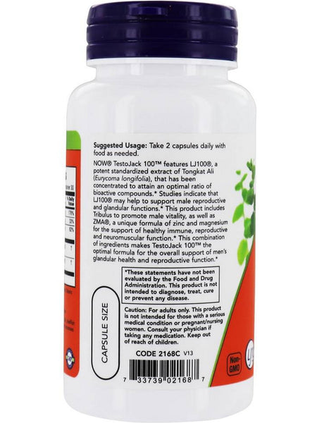 NOW Foods, TestoJack 100™, 60 veg capsules