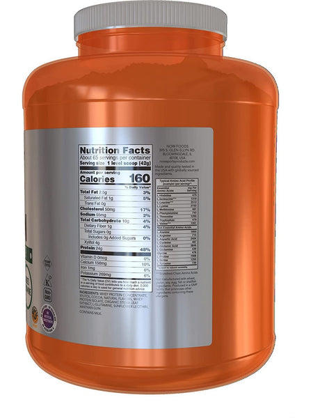 NOW Foods, Whey Protein Creamy Chocolate Powder, 6 lbs