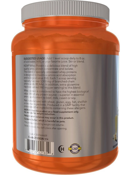 NOW Foods, Whey Protein, Creamy Vanilla Powder, 2 lbs