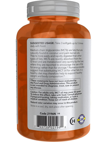 NOW Foods, MCT Oil 1000 mg, 150 softgels