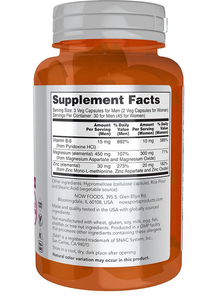 NOW Foods, ZMA®, 90 veg capsules